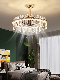Crystal Pendant Lamp Modern Luxury Chandelier Lighting Ceiling Fan Light manufacturer