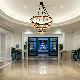 Postmodern Creative Farm Hotel Gold Ring Luxury Modern Amber K9 Crystal Chandelier