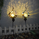 Garden Solar Lights Pathway Outdoor Moon Crackle Glass Globe Stake Metal Lights manufacturer