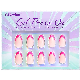 Custom 30PCS Soft Gel Press on Nails Set Handmade French Short Gel Tips Nails Press on Artificial Fake Nail Tips with Glue manufacturer