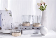 Wholesale New Design Clear Glass Candle Holder with Wooden Bottom manufacturer
