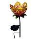 Hot Selling Pathway Decorative Crackle Glass Ball Lantern LED Flower Solar Powered Lights manufacturer