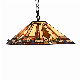 Tfp-1802 Tiffany Style Mission 2-Light Ceiling Pendant Hanging Lamp