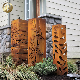 Garden Corten Steel Rusty Treatment Metal Ornaments Decoration Light Cover manufacturer