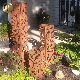 Outdoor Garden Corten Steel Custom Pattern Metal Landscape Light Cover manufacturer