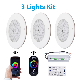 Concrete Swimming Lamp Kit 12V RGB WiFi Phone Controller IP68 18W 3PCS CE Pool Light Bulb manufacturer