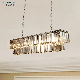 Retro Style Lighting Metal Luxury Gold Clear Crystal Pendant Lamp Chandeliers manufacturer