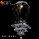 Golden Indoor Lighting Oval Long Metal E14X13 Crystal LED Chandelier manufacturer