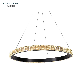 Modern Round Circle Hanging Lighting K9 Crystal Pendant Lamp Chandelier manufacturer