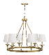 Modern Copper Chandelier Round Body with Antique Brass Crystal Chandelier (WH-PC-12) manufacturer