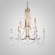 Wrought Iron Lighting Two Tier Crystal Chandelier (WH-CI-38) manufacturer