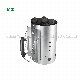 Big Size Chimney Charcoal Starter with Safety Handle for Barbecue Grilling, Silver manufacturer