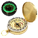 Custom Logo Camping Hiking Pocket Brass Golden Compass Portable Compass Navigation manufacturer
