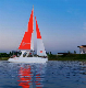 10m 34FT Sailboat Catamaran Sightseeing Boat of FRP for 28 Passengers manufacturer