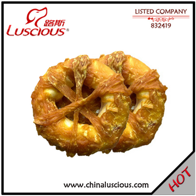 Rawhide-Donut-with-Chicken 17cm Pet Snack Factory Supplier