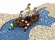 Outdoor Playground Wooden Amusement Aqua Splash Pad Pirate Ship Water Park Slide manufacturer
