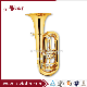 3 Valves Gold Lacquer Bb Key Rotary Tuba manufacturer