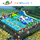Customized Inflatable Water Amusement Park Pool Combined with Inflatable Slide