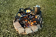 Outdoor Camping Charcoal Fire Pit Square Fire Pit Steel BBQ Grill