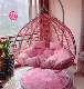 Double Egg Rattan Swing Chair Hanging Chair with Metal Stand