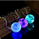 Wholesale LED Keychain Promotion Gifts Sports Keyrings Round Glass Balls Engraving Earth 3D Color Crystal Keychains Luminous manufacturer