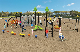 Diversification Outdoor Kids Gym with Climbing Net, out Slide, Climing Wall